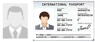 Sample documents for Cambodia visa procedure upload