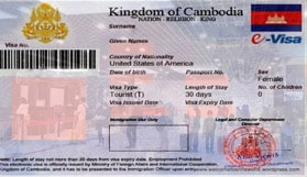 Cambodia tourist visa Type T information